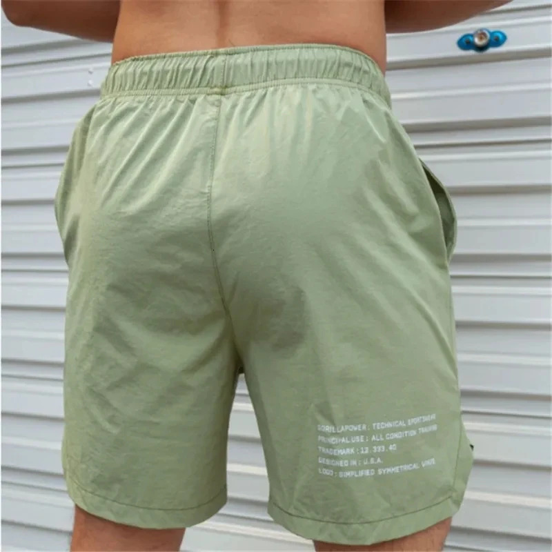 Men Shorts Light Weight Thin Short Pants Running Squat Fitness GYM Wear Quickdrying Drawstring 250217