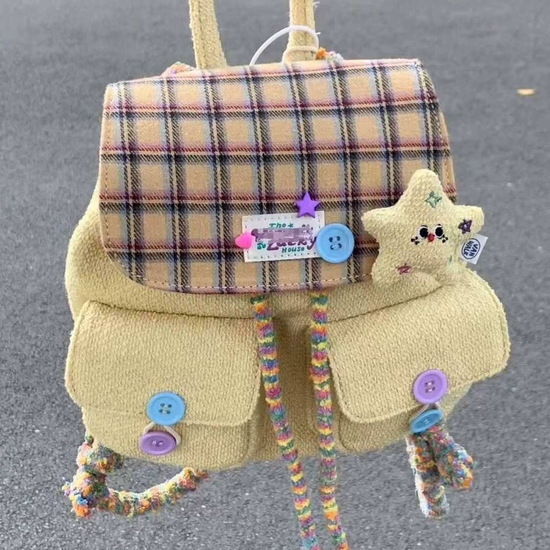 Designer bag Same cute and niche girl student backpack young travel backpack book bag forest style small backpack Y250217