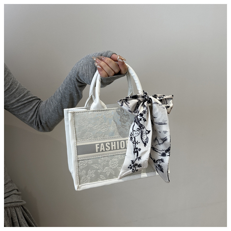 classic women bags for womens Polyester Letter black white sliver bag Totes casual bags