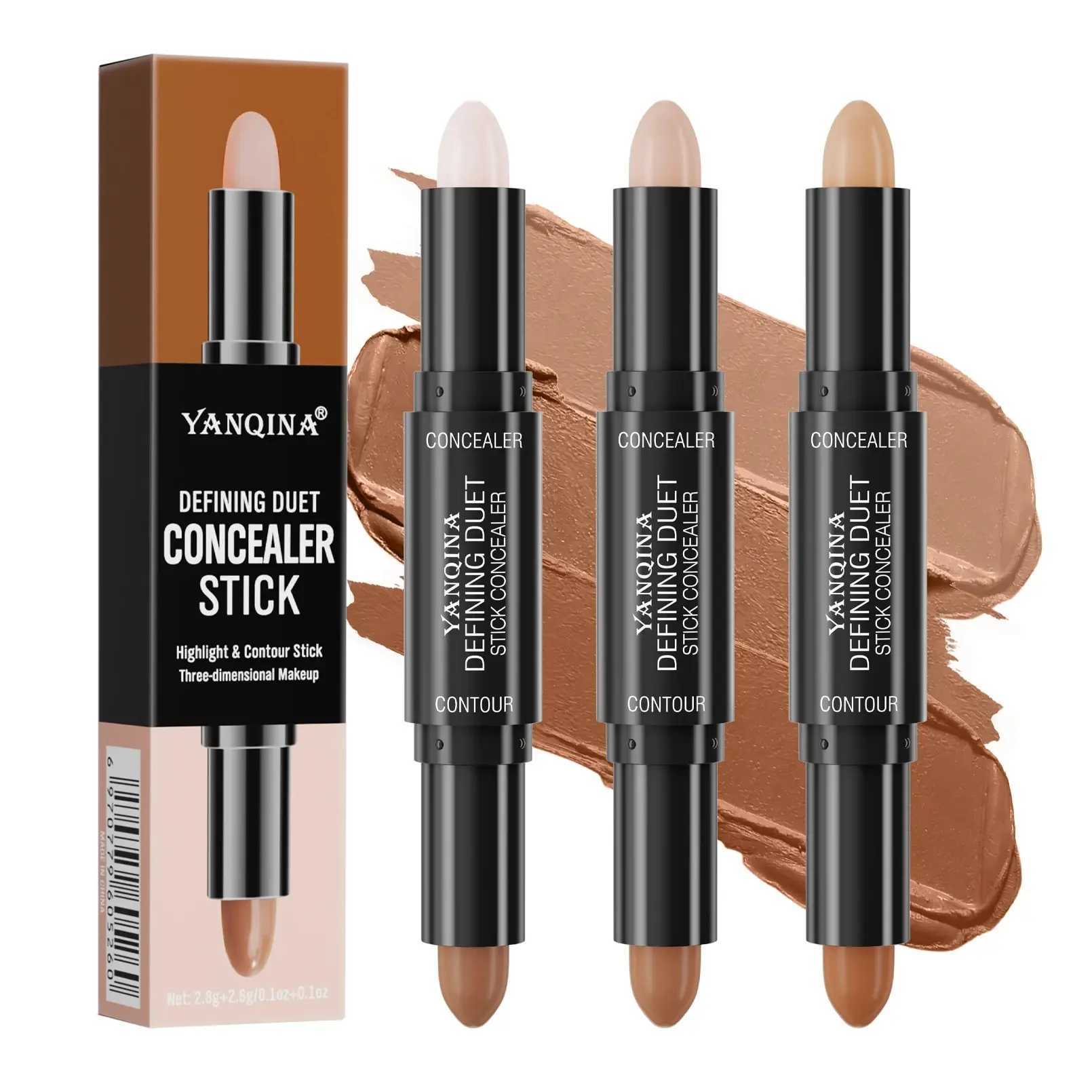 Contour Stick Duo Double Ended Highlight and Shadow Cream waterproof full coverage concealer Natural Finish Makeup for All SkW250217