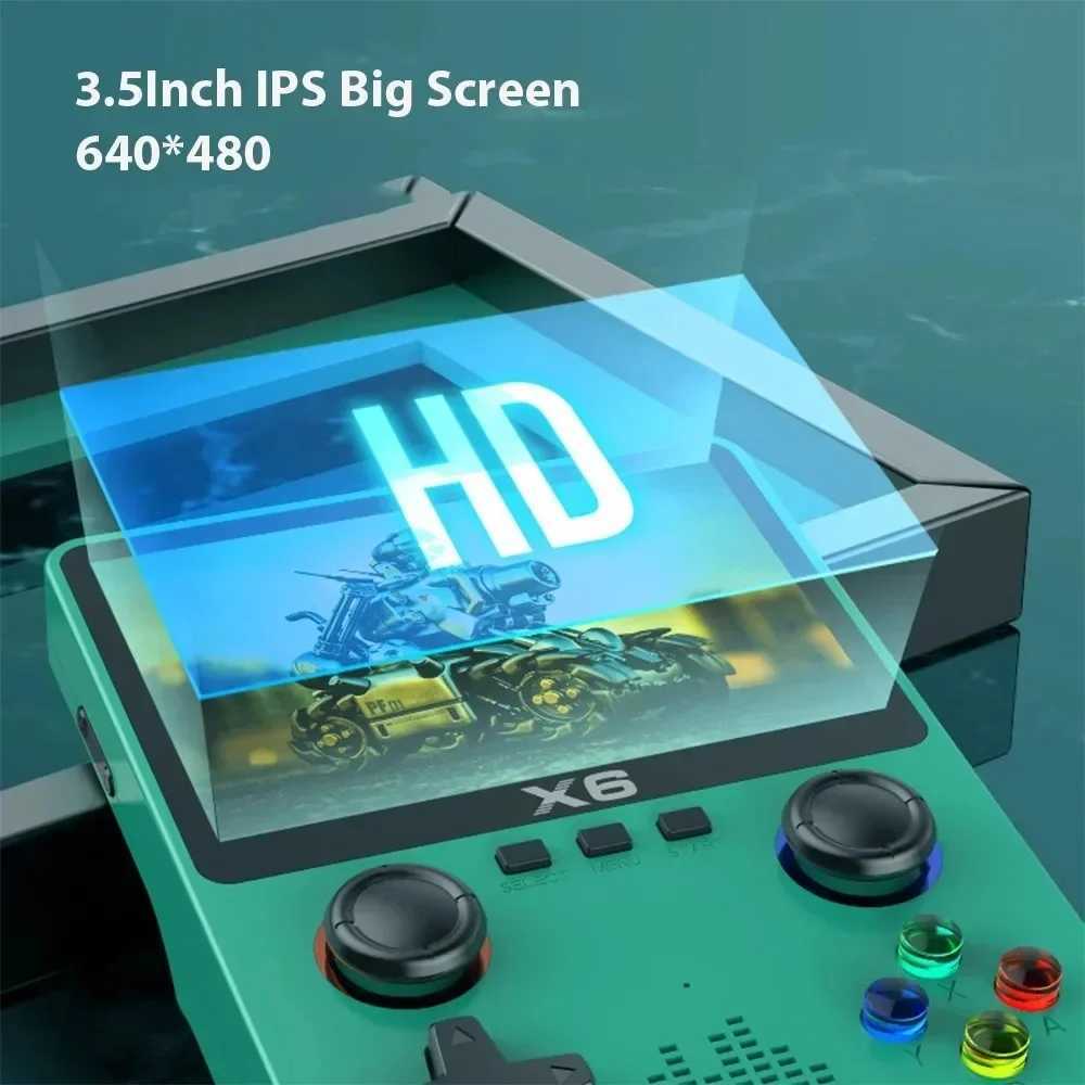 NEW X6 Game Console Retro Video Game Console 3.5 IPS Sn Portable Handheld Game Player Classic Games Children Gifts Z250217