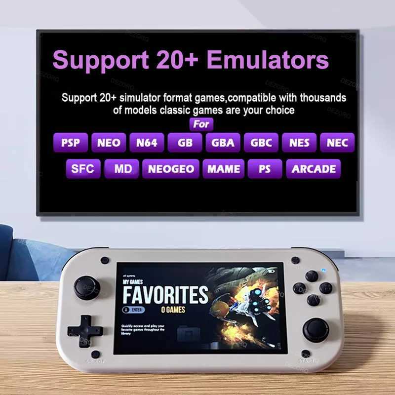 M17 Retro Handheld Electronic Video Game Console 4.3 IPS Sn Emuelec Game Emator System 64GB 128GB 20000+ Games Xmas Gift Z250217