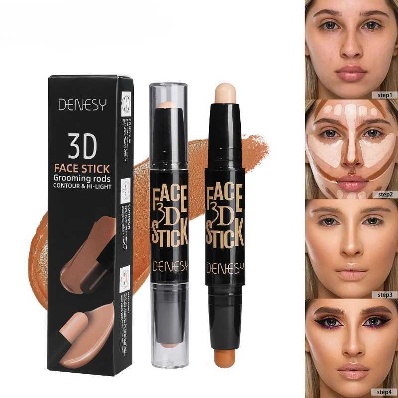 Facial freckles double headed concealer durable white dark circles orthotics contour eye stick pencil makeupW250217