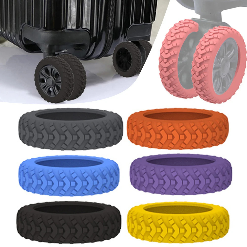 8pcs Universal Luggage Suitcase Wheels Silicone Wear Resistant Trolleys Case Caster For Suitcase 250214