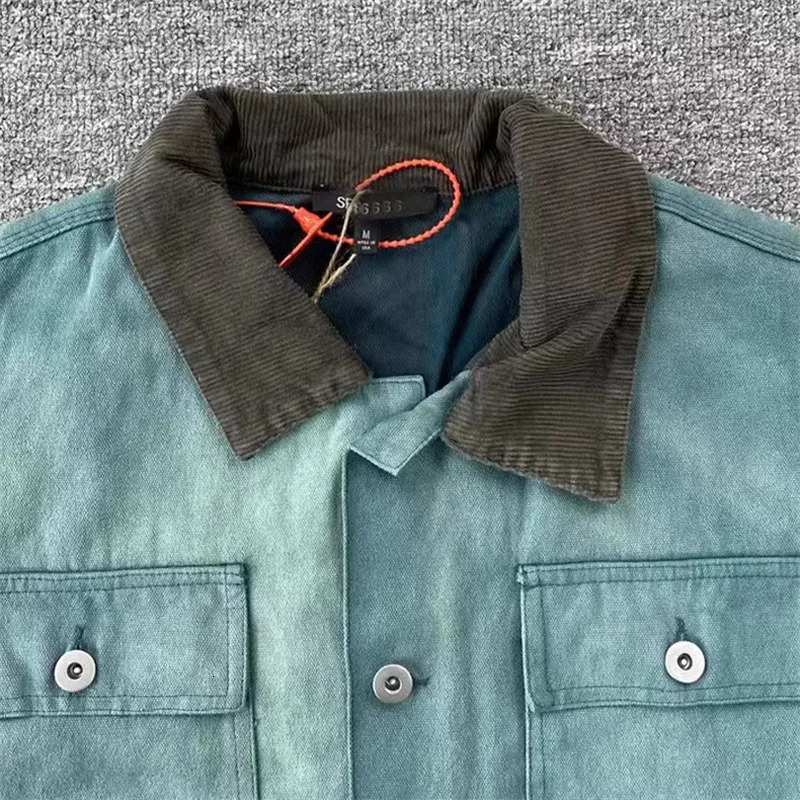 Loose Street Clothing High Quality 1 And Jacket Season 6 Oversized Washed Denim Vintage Blue Lapel Coat 250212