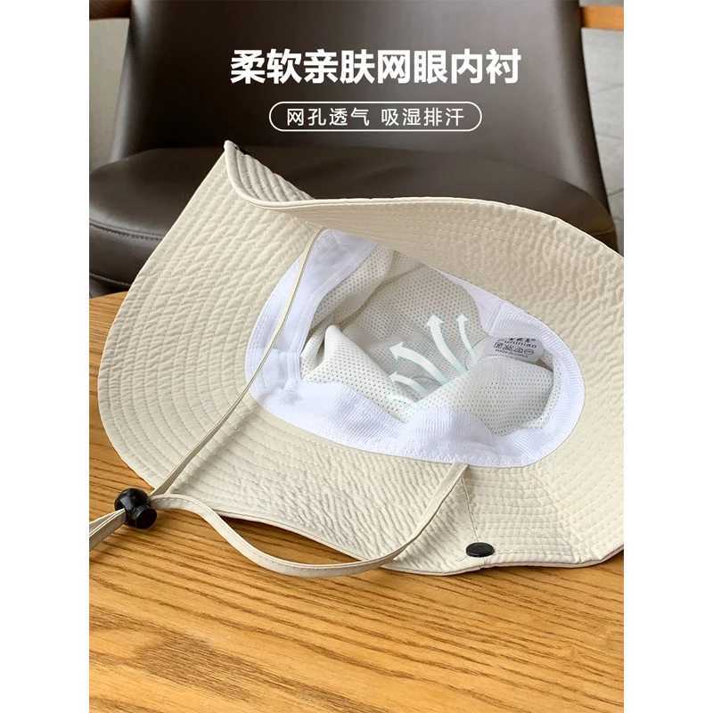 Wide Brim Bucket Hat for Women Men Summer Sun Protection Sun Hat Outdoor Fishing Hiking Bonnie Fisherman Hat W250217