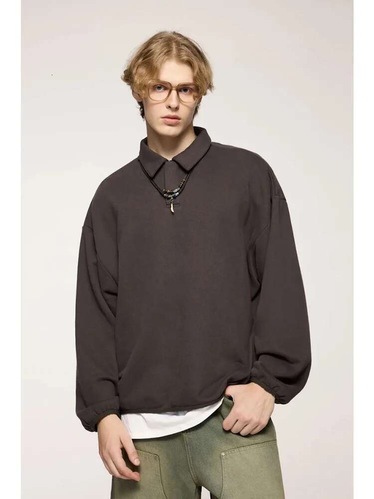 Premium Cozy Quarter Unisex 365 Gsm Veet Polo Collar Sweatshirts