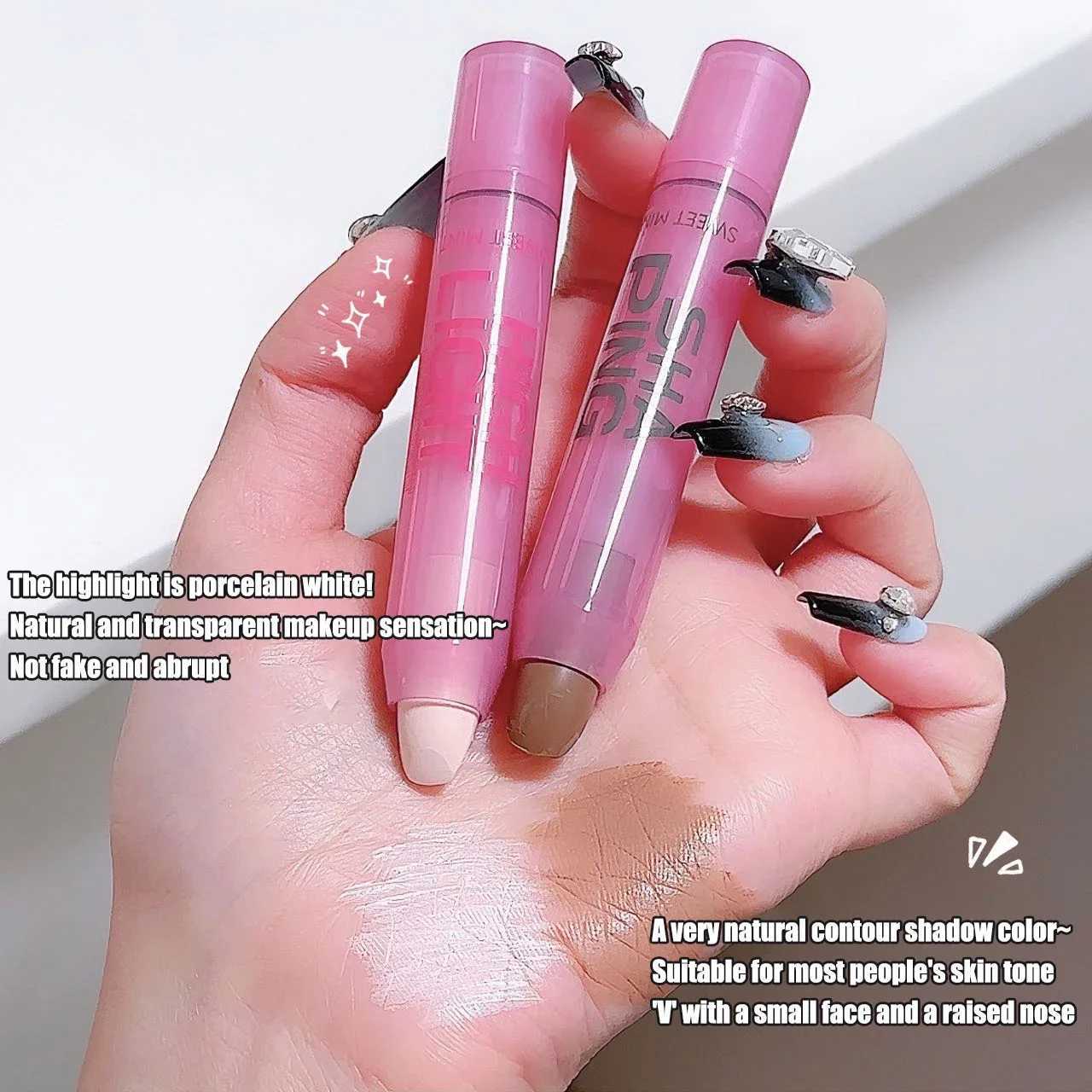 3D Facial Shaping Contour Pen Cream Makeup Highlight Stick High Gloss Brightening Natural Nose Shadow Repair Facial FlatnessW250217