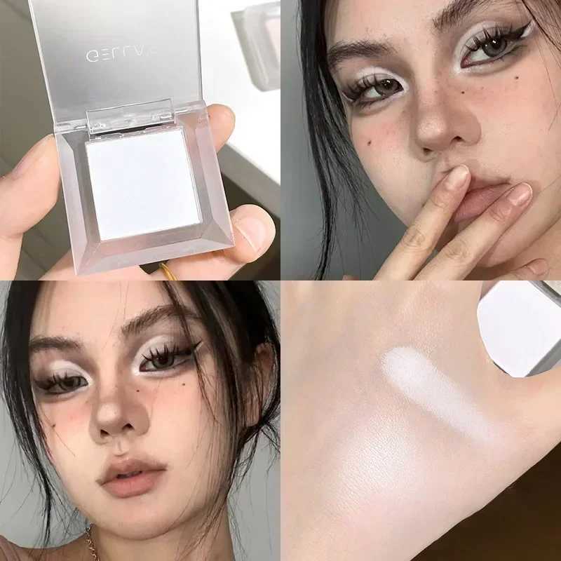 Matte White Face Highlighter Makeup Illuminator 3D Nose Shading Contour Palette Eye Head Lying Silkworm Highgloss Makeup ProductXJ250217