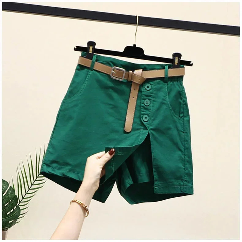 Pure cotton casual shorts for women in summer wear Korean version versatile A-line pants summer pants womens shorts 250210