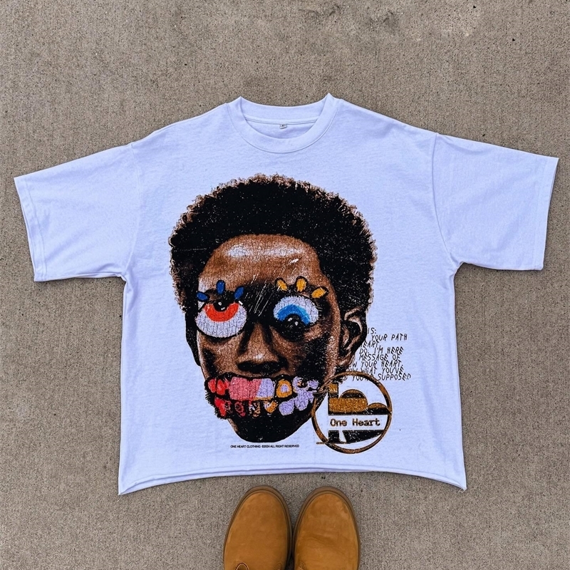 Y2K Retro Aesthetic Gothic Fashion American Style Casual Hip-hop Trend Print T-shirt Man Woman Vintage Sports High Street Tops 250120