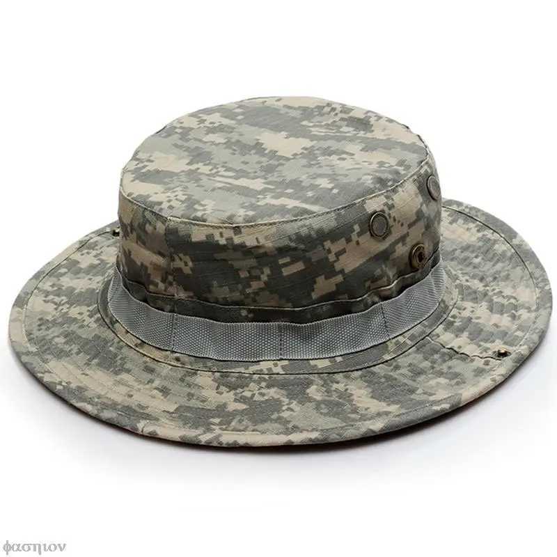 Sunshade Sun Visors bucket tactical hat sports camping hunting hiking Bob wide Brim Bonnie hat summer camouflage fishing hat W250217