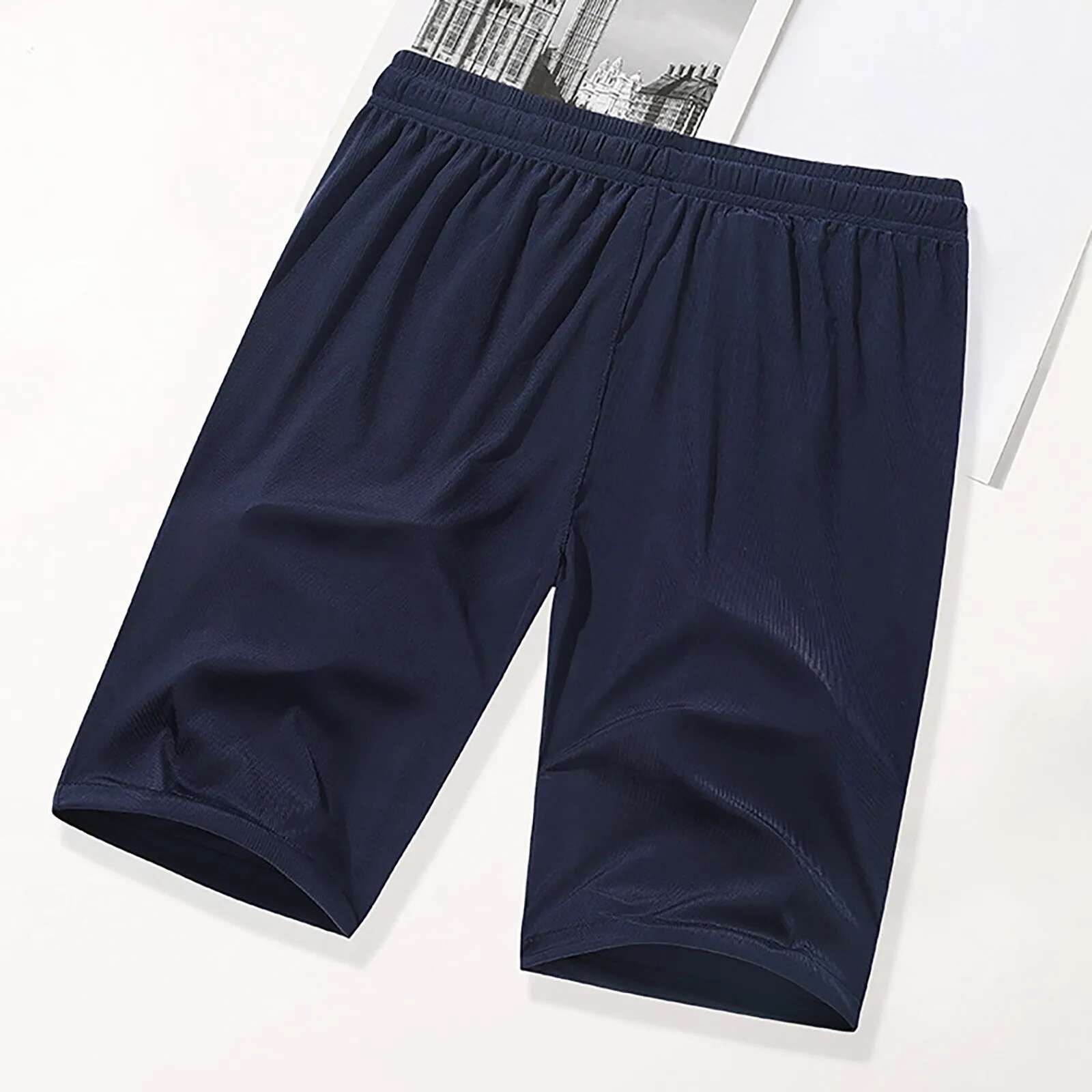 Design Personalized And Fashionable Shorts For Summer Solid Color Slim Fit Five Point Outdoor Sports And Leisure Shorts Bermudas Para Hombre