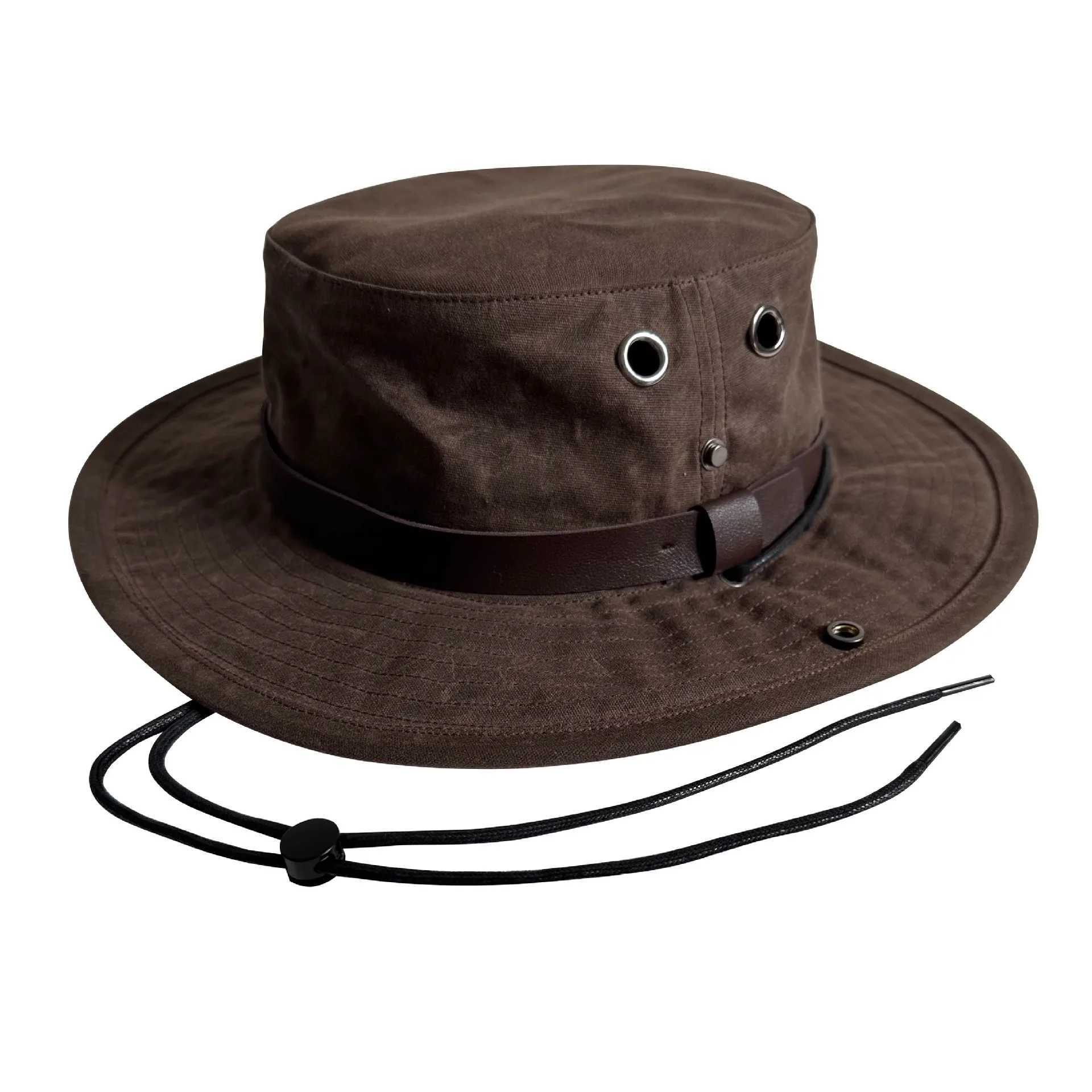 New Oil Wax Dorfman Hat Water Resistant Cotton Wide Brim Bucket Hat for Men Women Outdoor Hiking Beach Fishing Sun Hat W250217