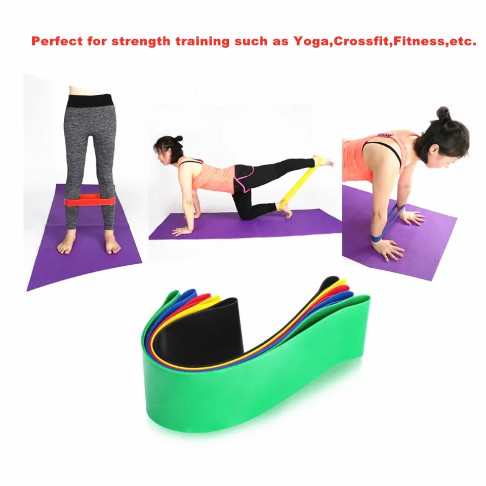 Yoga Resistance Bands Rubber Portable Exercise Band Pilates Strength Gym Fitness Equipment Home Workout Elastic 250213