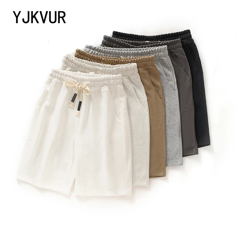 YJKVUR Summer Drawstring Shorts Mens Clothing Casual Jogger Basketball Sweathshorts Plus Size Workout Gym High Quality 250217