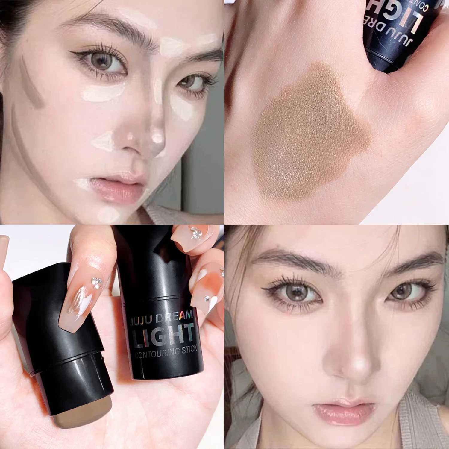 Versatile Contouring stick - matte bronzer nose stick eyeshadow Face contouring cream - natural and easy to applyW250217