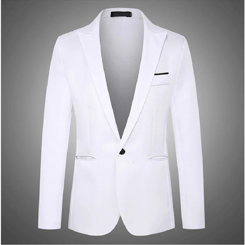 Mens Casual Business Trendy Suit Jacket Autumn Light Luxurious Slim Nonironing Antiwrinkle Solid Color Versatile 250214