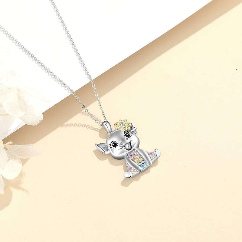 Cute cartoon shiny pendant with personality and creativity, new versatile fashion, commemorative birthday gift necklace