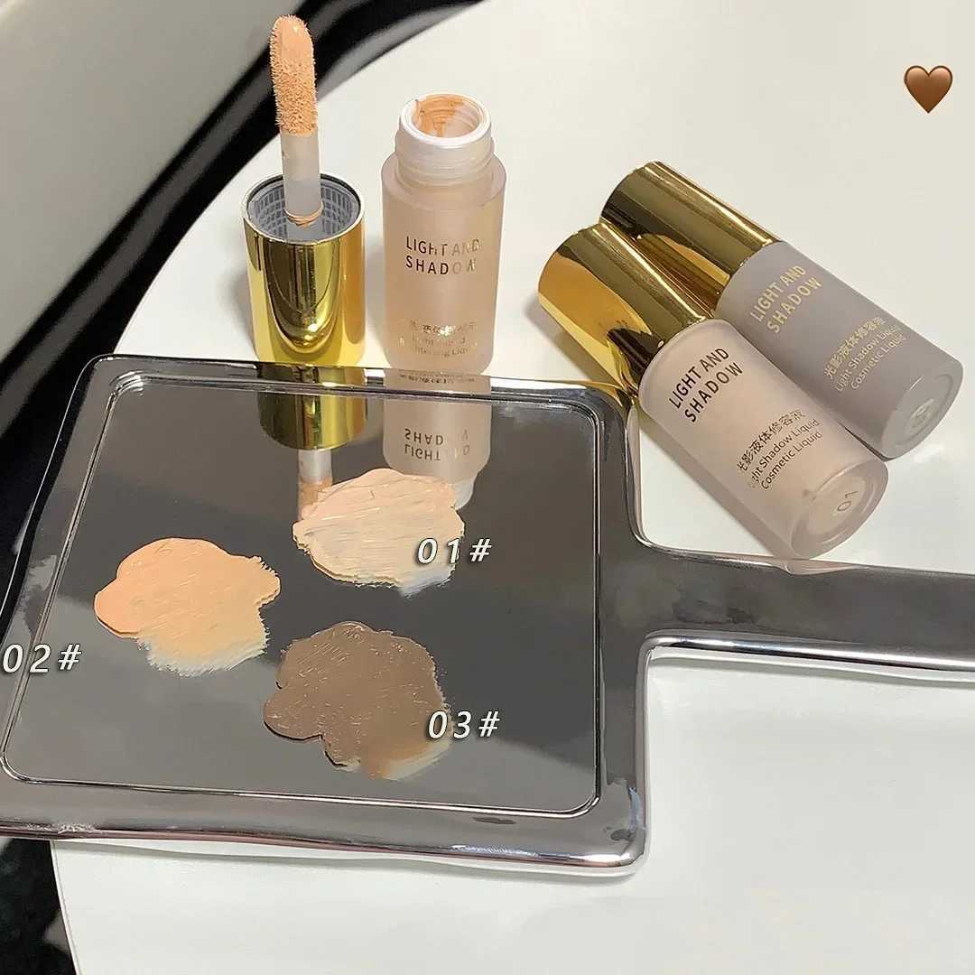 Liquid Light Contour Stick Matte Makeup High-gloss Nose Shadow Brightening Foundation Fluid Bronzers Highlighter Pen CosmeticsW250217