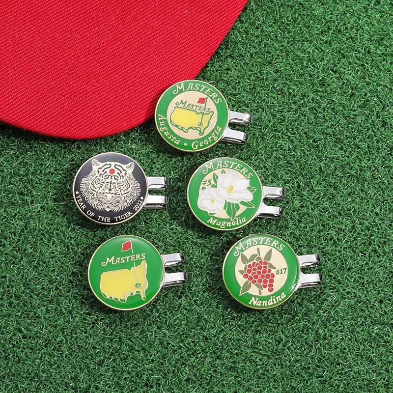 Masters Magnetic Golf Ball Marker Hat Clips Baseball Cap Decorative Pins Backpack Clothes Brooches Hat Brim Clip Badge for GiftW250215