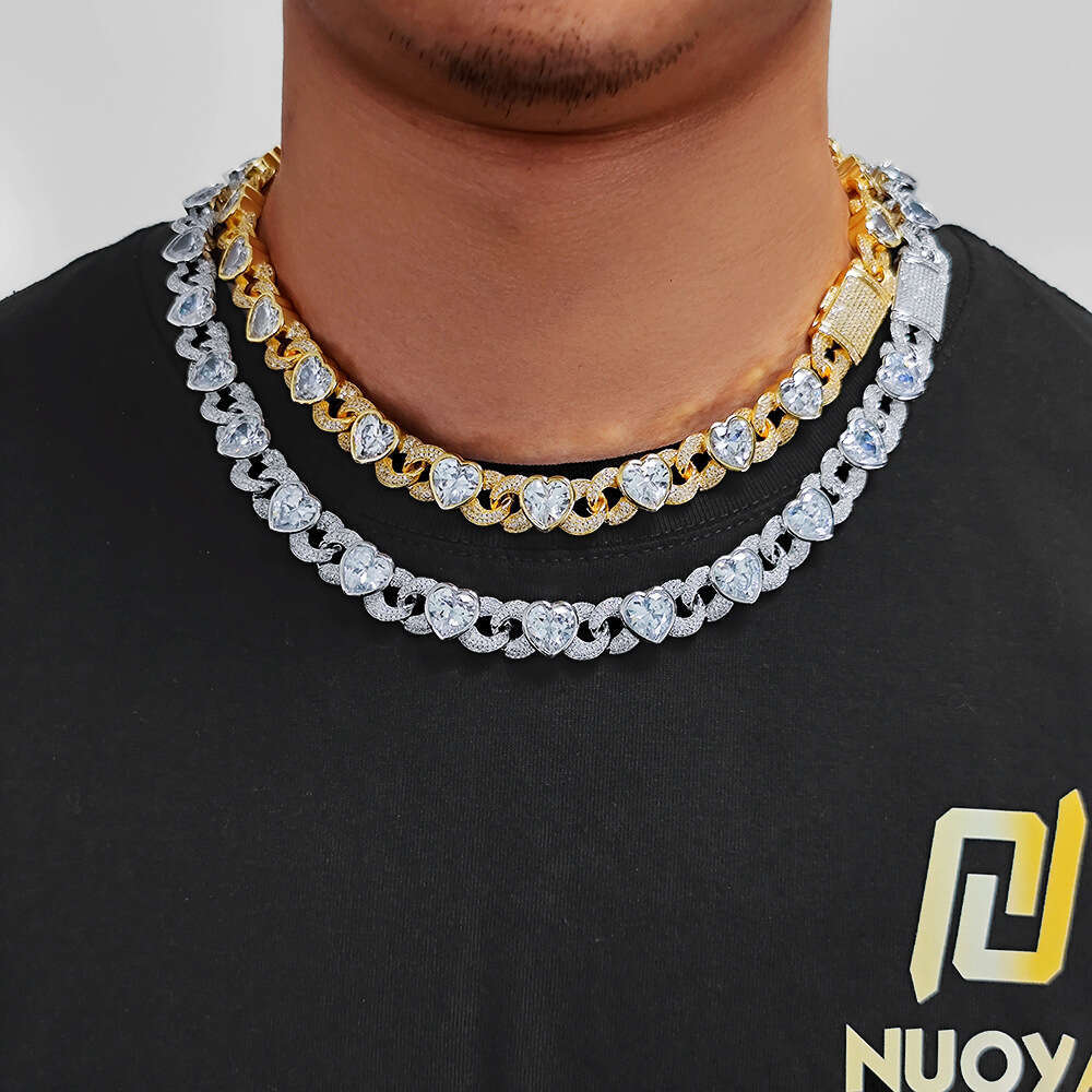 Hip Hop 12mm Love 8-e Cuban Chain Zircon Necklace Popular Jewelry Men's Bracelet