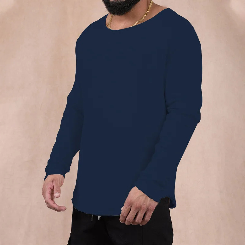 Crossborder Autumn Mens Long Sleeve Crew Neck Loss Edition Casual Loose Sweater 250214