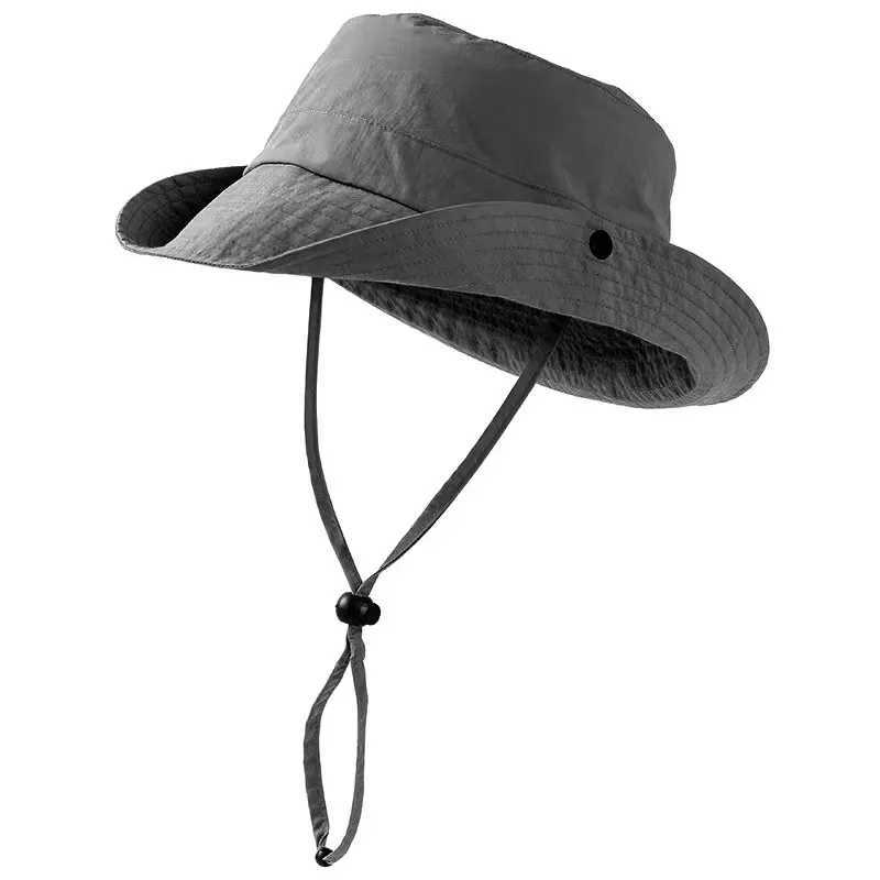 Wide Brim Bucket Hat for Women Men Summer Sun Protection Sun Hat Outdoor Fishing Hiking Bonnie Fisherman Hat W250217