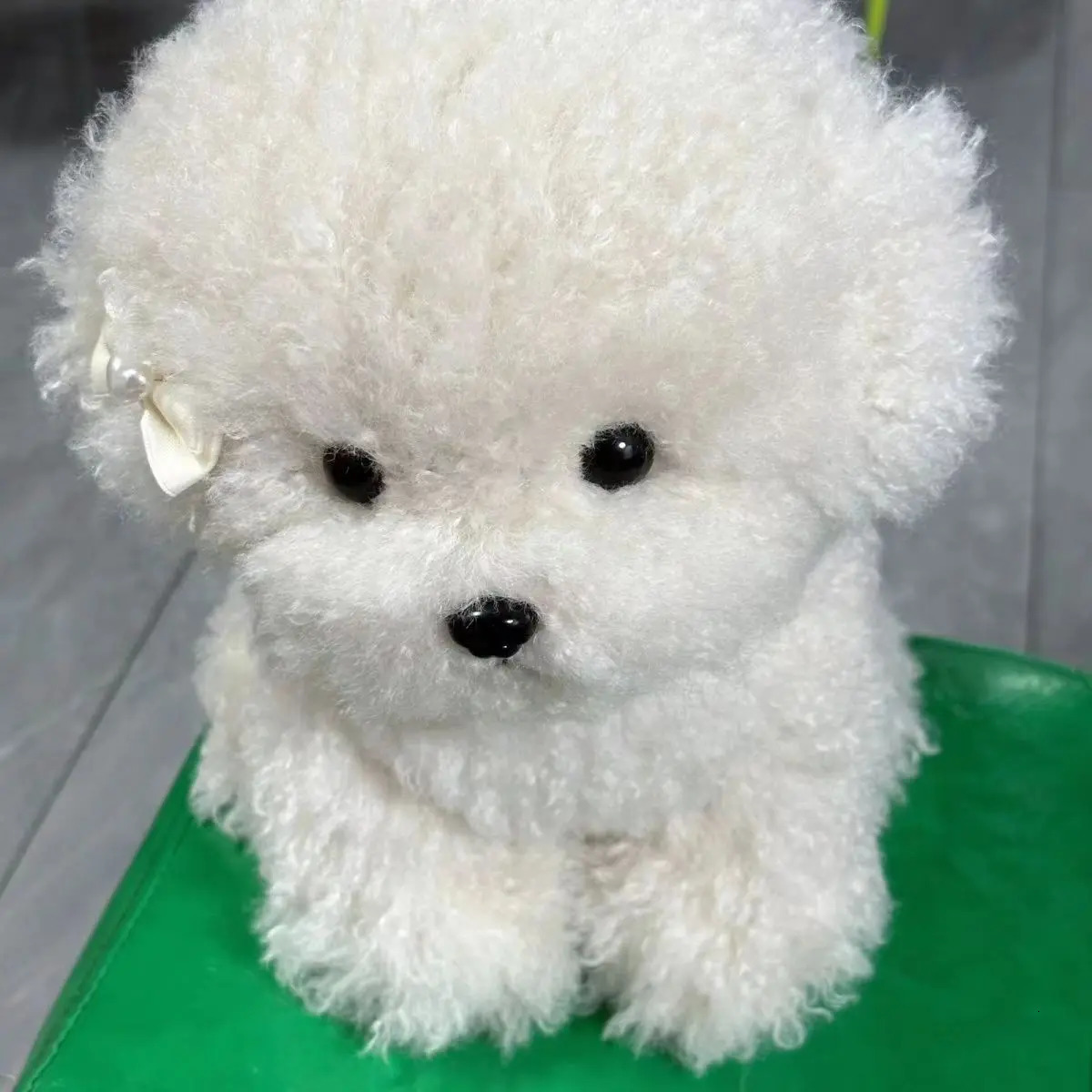 Cute Bichon Dog Plush Toy Simulated Curly Dog Kawaii Real Life Plush Stuffed Doll Girl Birthday Christmas Gift 250217