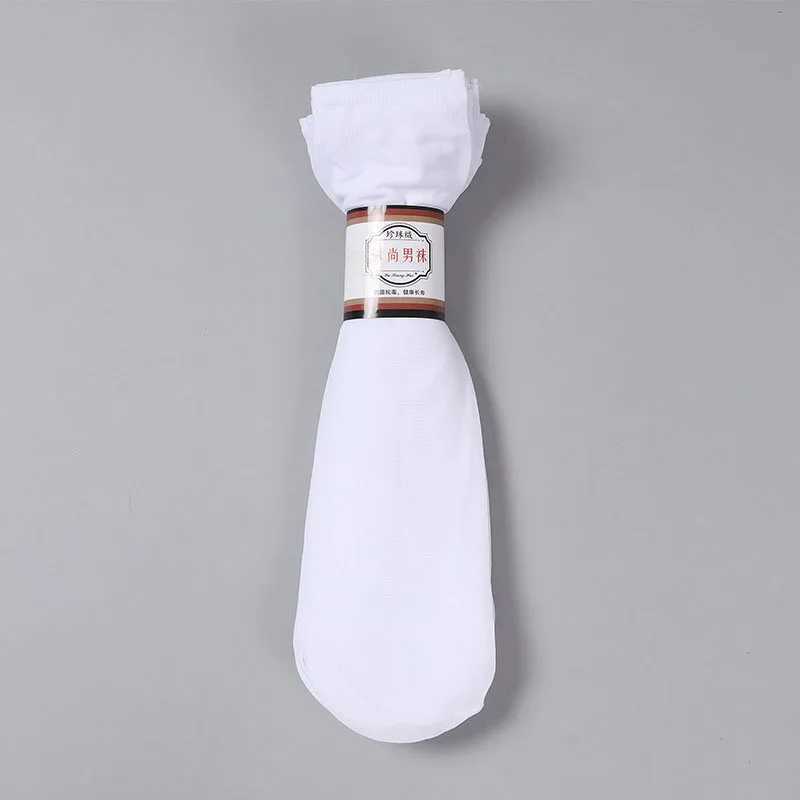 0 Pairs Summer Men Thin Stockings Business Casual Thin Breathable Comfortable And Durable Mercerized Cotton Mid Tube Socks W250217
