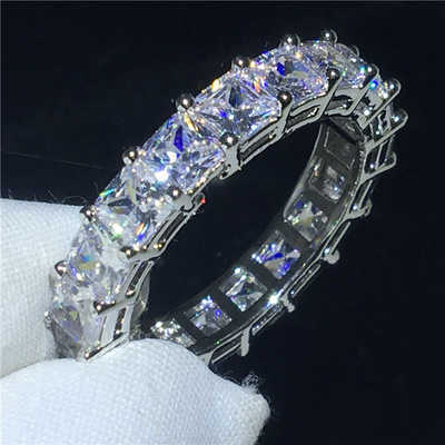 Multiple Models Full Diamond Square Diamond CZ Zircon Crystal Stone Ring Set Diamond Wedding Ring Gift Jewelry