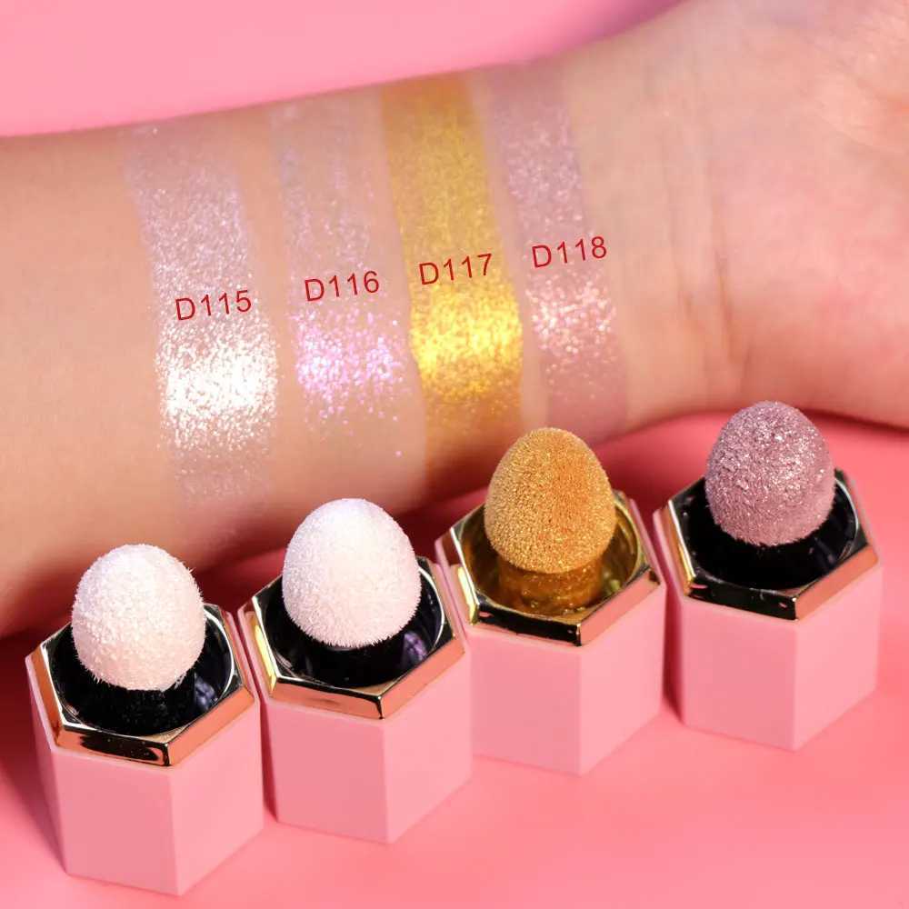 DUNUF Waterproof Glitter Liquid Highlighter Illuminator Makeup Highlighter Sponge Stick For Face Body Makeup For Women CosmeticsXJ250217