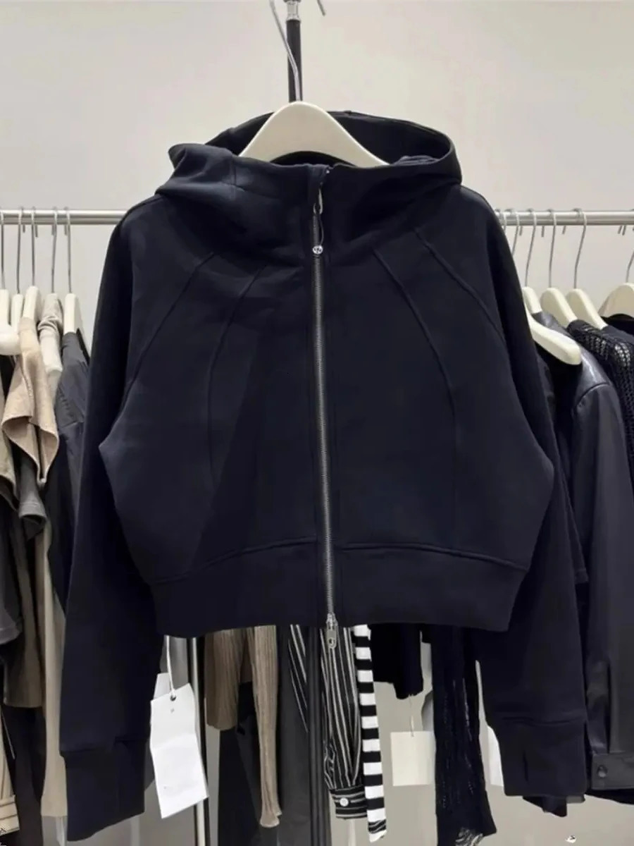 Gothic Zipper Hoodie Y2K Clothes Womens Retro Stripe ed Short Oversized Slim Fit Long Sleeve Tops 250213