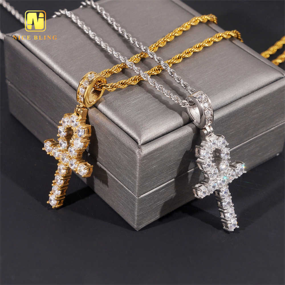 2025 Gift Wholesale Price Custom Hip Hop Jewelry Iced Out Cross Pendant Stainless Steel With Cubic Zirconia Diamond Pendant