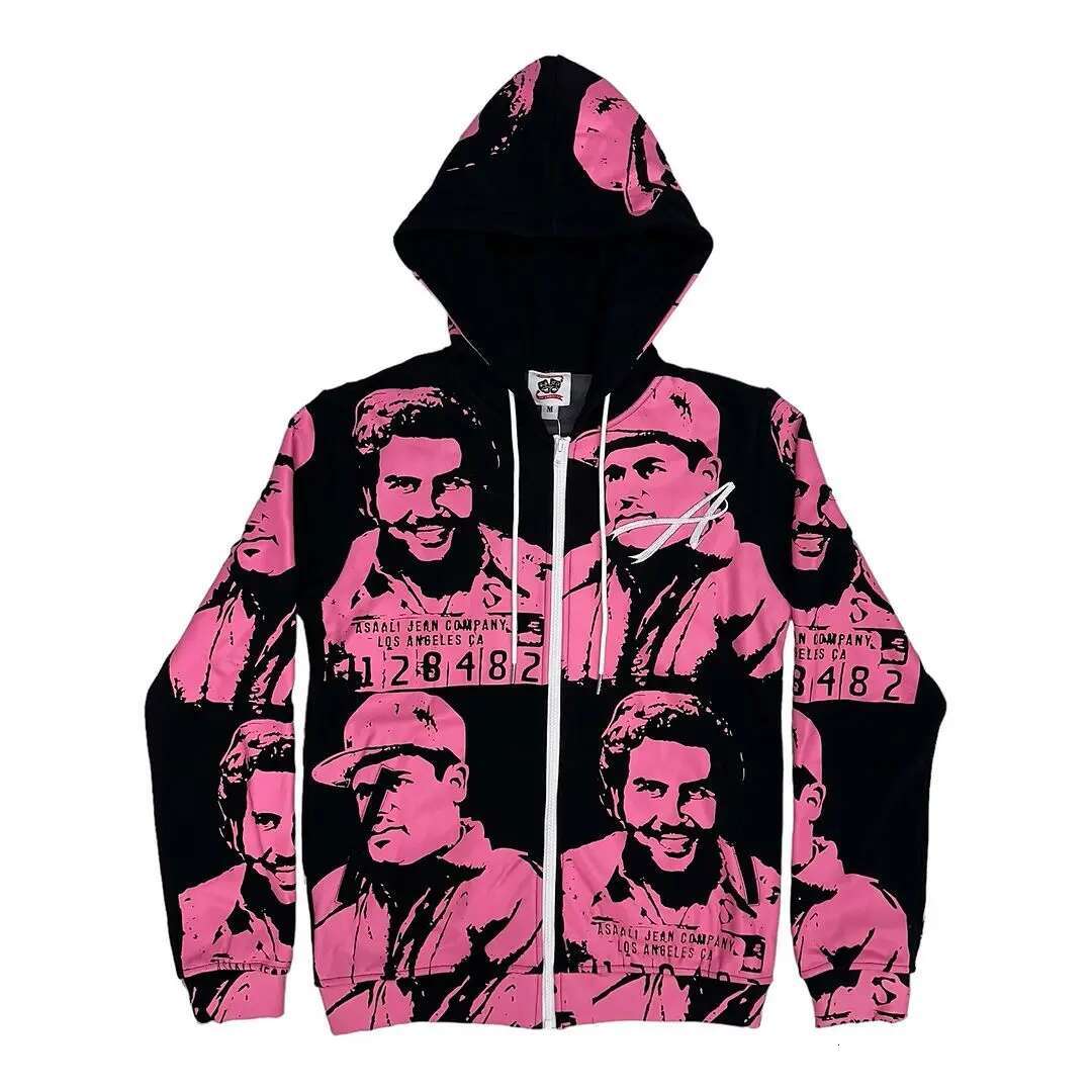 Gothic long sleeved jacket hoodie Haruku hip-hop sports Korean version fashionable print large casual versatile pullover