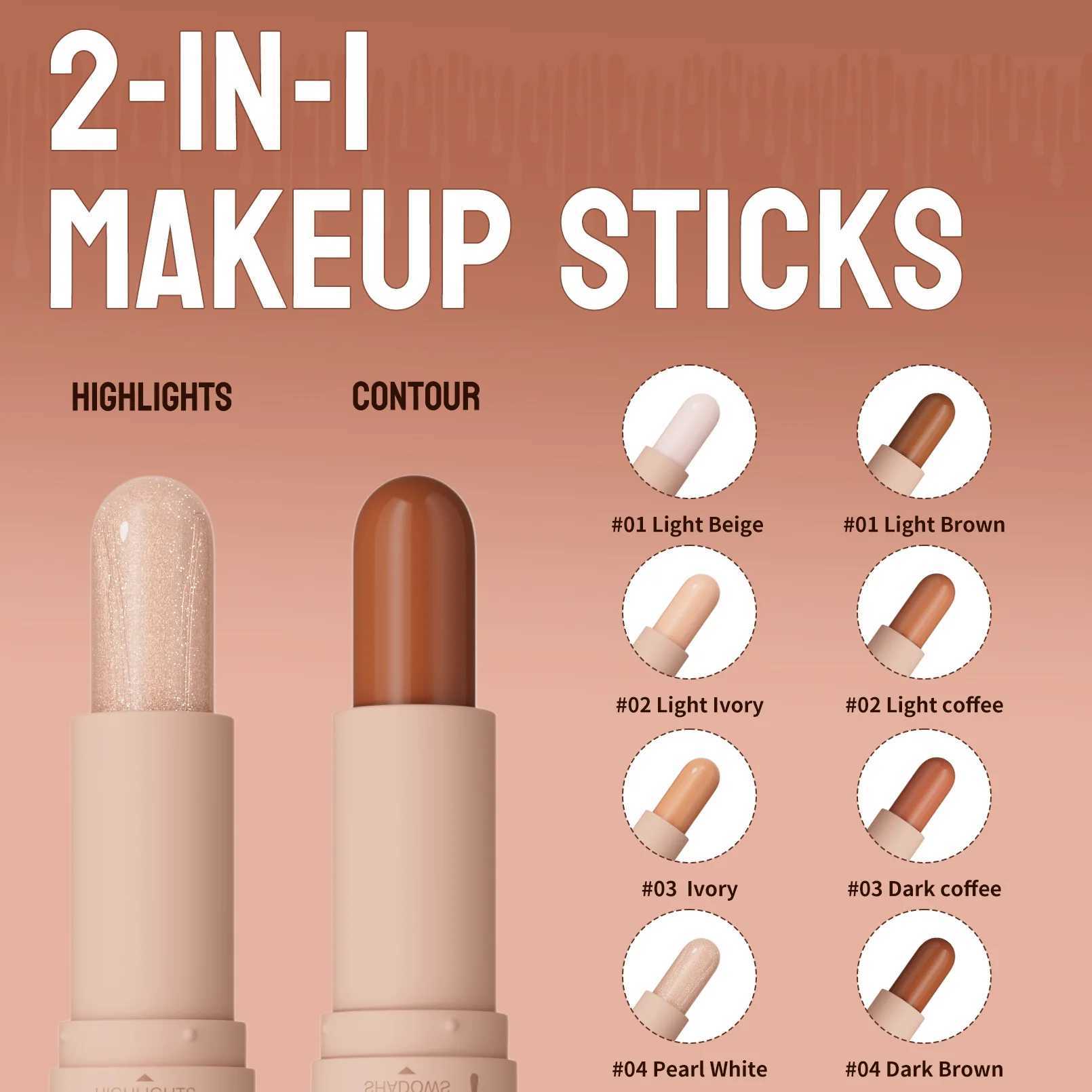 Hellokiss dual head high gloss beauty wand 3D bright facial decoration shadow 2-in-1 beauty penW250217