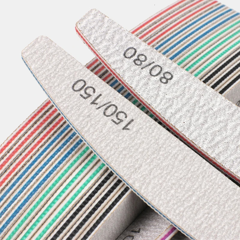 20Pcs/50Pcs Nail Art Files 100/180/240 Gel Nail Polishing Buffer Boat Pedicure Manicure Buffers Nails Accessoires lime a ongle 250214