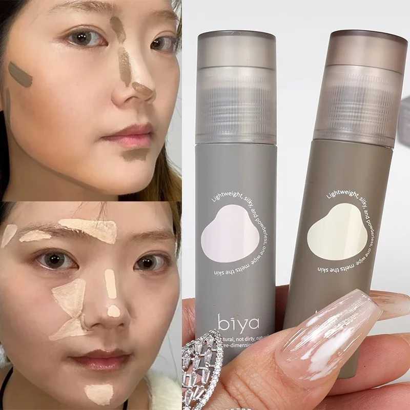 Matte Liquid concealer Contour Stick Skin Bright Face Bronze Contour Highlight Grey Brown Female V-shaped Face MakeupW250217