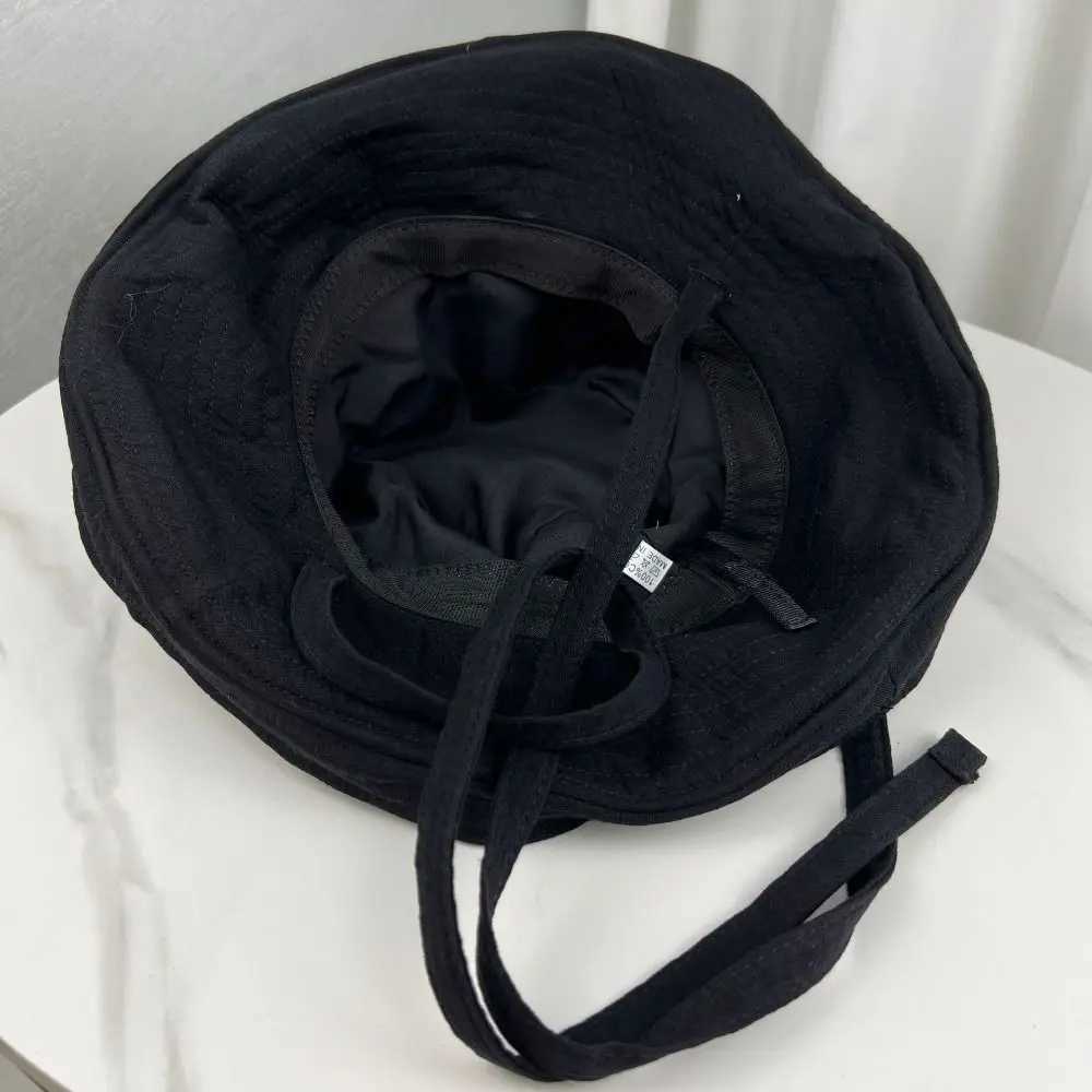 Korean Style Summer Fashion Wide Brim Women Bucket Hat Outdoor Sunshade Hats Solid Color Sun Protection Fisherman Cap Versatile W250217