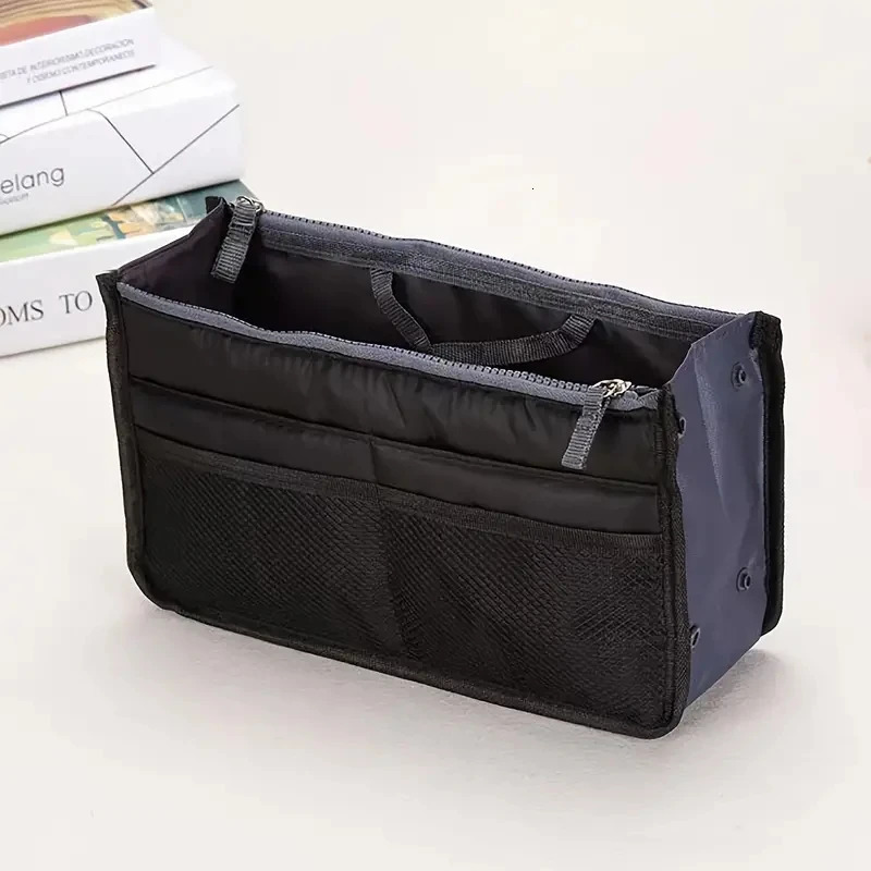 Organizer Insert Bag Women Nylon Travel Insert Organizer Handbag Purse Large liner Lady Makeup Cosmetic Bag Female Tote 250217