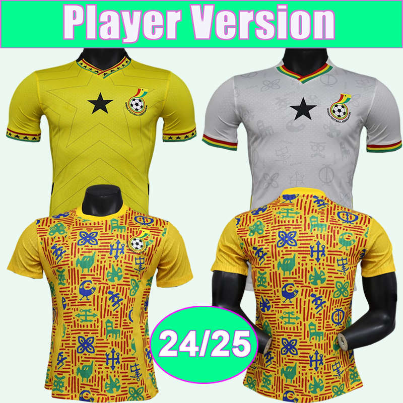 24 25 Ghana National Team Player Version Mens Soccer Jerseys J. AYEW KUDUS THOMAS Home Away Special editions Football Shirts Uniforms