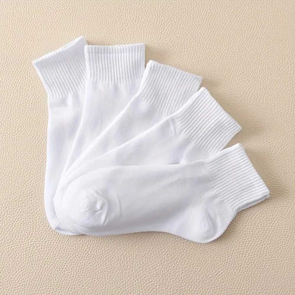 3/4/5/6 pairs of solid color black and white mens socks summer autumn retro student boys short sleeved mens low ankle socks W250217