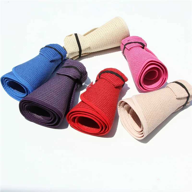 Multicolor Women Roll Up Sun Hats Outdoor Foldable Wide Brim Uv Protection Beach Straw Hat Girl Breathable Empty Top Caps Bonnet W250217