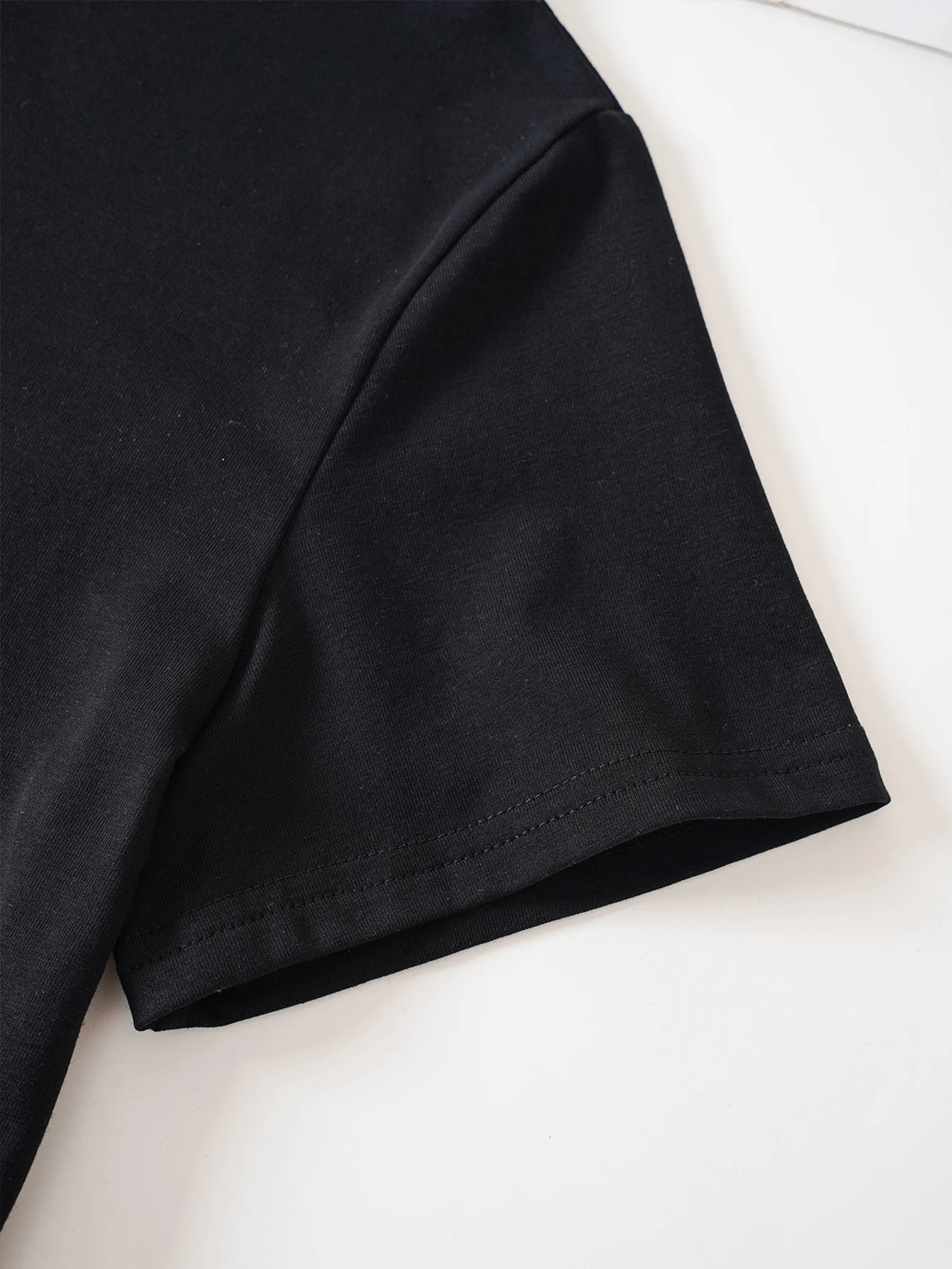 Cat Coffee Print T-shirt Casual Crew Neck Short Sleeve T-shirt Womens Clothing 250217