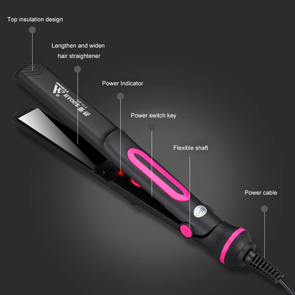 220V Professional Hair Straightener Dual-Use Curling Iron Hair Straightenrer PTC Heating Salon Hair Styling Tools Bangs Splint 250214