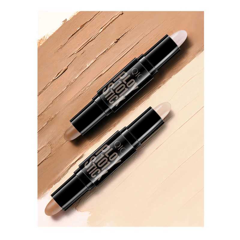 Double Head Contour Stick Highlight Shadow Lying Silkworm Concealer Brighten Reing Non Greasy Long-lasting Facial MakeupW250217