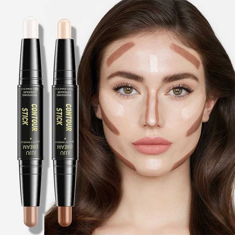 Double-headed Contouring Stick Dual-purpose High-light Trimming Stick 3D Contour Nose Shadow Facial Shape Brighten TrimmingW250217