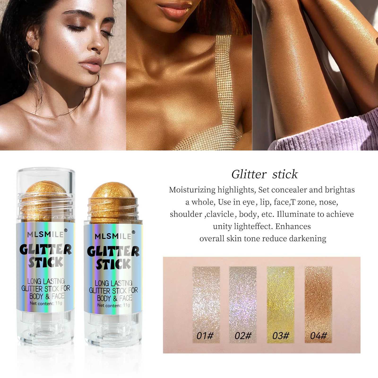 3 Colors Brighten Highlighter Bar Cosmetics Face Contour Bronzer Shimmer Highlighter Stick Body Highlighter Beauty MakeupW250217
