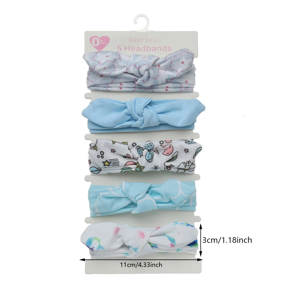 10Pcs Rabbit Ear Baby Headbands For born Boys Girls Cotton Elastic Hair Bands Kids Hair Tie Bows Knot Headwraps Headwear 250121