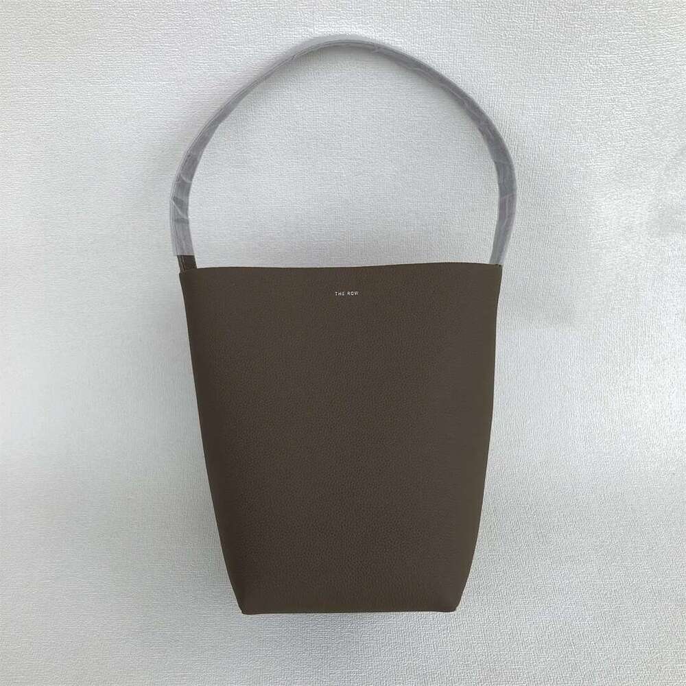 High-Quality Tr's Women's Cowhide Park Simple Large-Capacity Shoulder Handbag Bucket Tote Bag